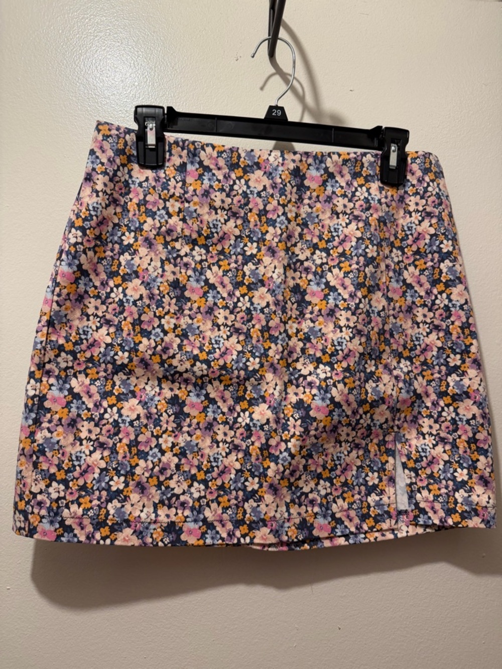 wild fable Pink and Navy Floral Mini Skirt